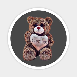 Teddy Bear Valentine's Day Apparel Magnet